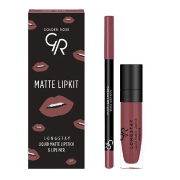 Golden Rose Golden Rose Matte Lipkit, zestaw do makijażu ust, taupe, 7,6 g