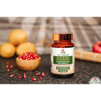 My Herbs Ekstrakt z granatu z liposomalną witaminą C, kapsułki, 80 szt.