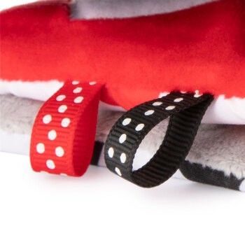 Canpol Babies Sensory Toys, pluszowa kontrastowa książeczka edukacyjna, 1 szt.