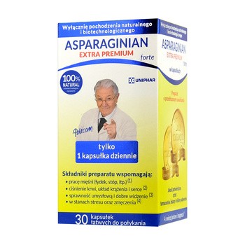 Asparaginian Extra Premium forte, kapsułki, 30 szt.