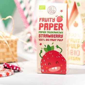 Diet-Food, Bio Papier Owocowy Truskawka, 25 g