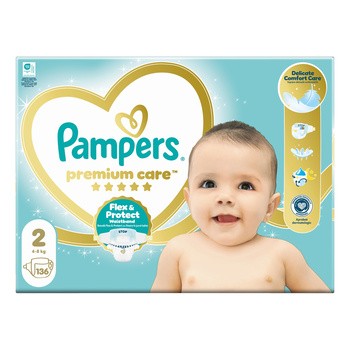 Pampers Premium Care 2 (4−8 kg), pieluszki jednorazowe, 136 szt.