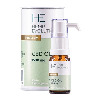 Hemp Evolution, CBD Premium 1500 mg, olejek, 10 ml