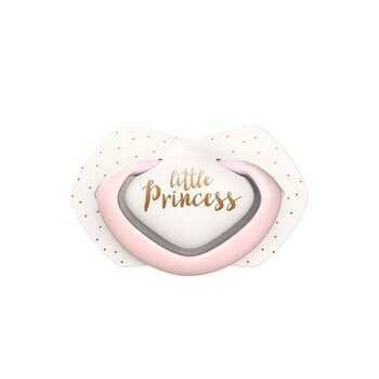 Canpol Babies, smoczek silikonowy, symetryczny, Royal Baby, 0-6 m, pink, 2 szt.