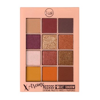 J.Cat Beauty X-Treme Access Pocket Shadow Palette 102, kompaktowa paleta 12 cieni, 10 g