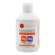 Yango Magnez z witaminą C, B6, B12, płyn, smak pomarańczowy, 500 ml