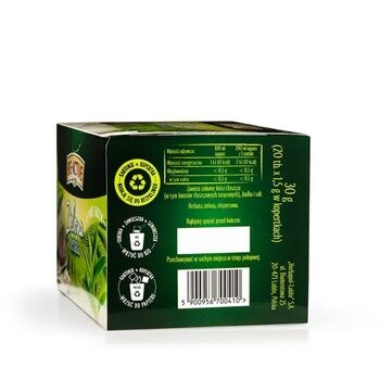 Big-Active, Zielona herbata w torebkach, Pure Green, 30 g (1,5 g x 20 szt.)