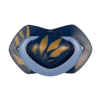 Canpol Babies Gold, smoczek silikonowy Light touch, symetryczny 18 m+, niebieski, 2 szt.
