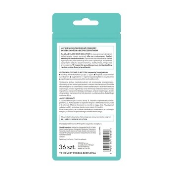 AA LAAB Clear Skin Solution, plasterki na niedoskonałości S.O.S., 36 szt.