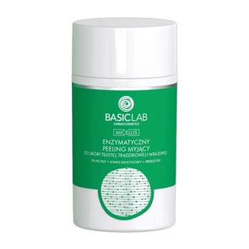 BasicLab Micellis, Enzymatyczny peeling myjący do skóry tłustej, trądzikowej i wrażliwej ,35 g