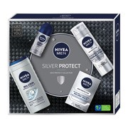 Zestaw Promocyjny Nivea Men, Silver Protect, pianka do golenia, 200 ml + balsam po goleniu, 100 ml + antyperspirant, 50 ml + żel pod prysznic 3 W 1, 250 ml