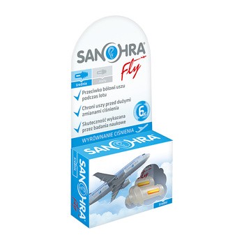 Sanohra Fly, zatyczki do uszu dla dorosłych, średnie, 1 para