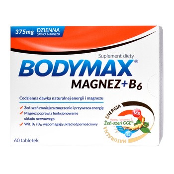 Bodymax Magnez + B6, tabletki, 60 szt.