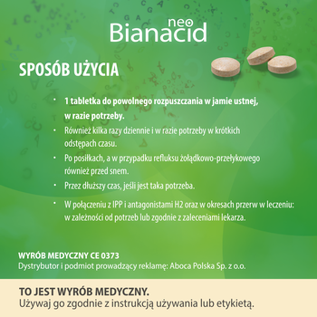 NeoBianacid Nadkwaśność i Refluks, tabletki do ssania, 14 szt.