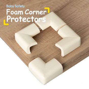Sipo, piankowe zabezpieczenia narożników mebli, kolor kremowy, 4 szt.