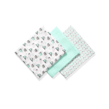 BabyOno, naturalne pieluszki z włókien bambusa organicznego, kolor miętowy, 3 szt.