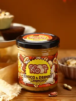 Good Noot Choco & Peanoot Crunchy, krem z orzechów arachidowych i czekoladą z kawałkami orzechów, 330 g