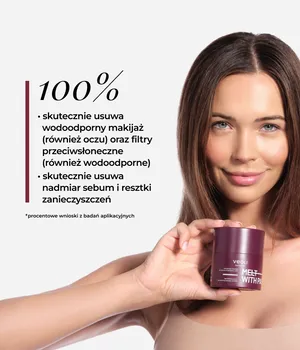 Veoli Botanica, MELT WITH PASSION, emulgujące masełko do zmywania makijażu i SPF, 40 g
