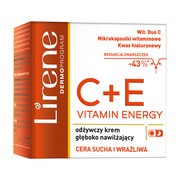 Lirene Dermoprogram C+E Vitamin Energy, odżywczy krem głęboko nawilżający, 50 ml