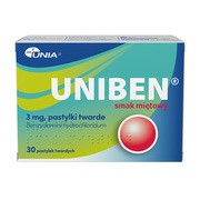 Uniben smak miętowy, 3 mg, pastylki twarde, 30 szt. https://azcdn.doz.pl/image/d/product/ad29b150-scale-180x180.png