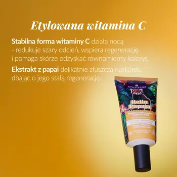 Orientana Hello Papaja, krem mikrozłuszczający, na noc, 40 ml