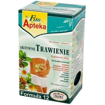Fito Apteka Aktywne Trawienie, herbatka ziołowa, fix, 2 g x 20 saszetek
