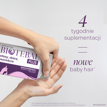Biotebal PLUS włosy, skóra, paznokcie, tabletki, 40 szt. (30 szt. + 10 szt.)
