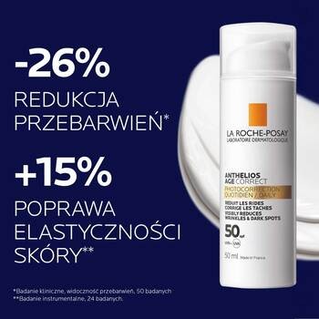 La Roche-Posay Anthelios Age Correct, codzienna fotoprotekcja przeciwstarzeniowa SPF 50, 50 ml