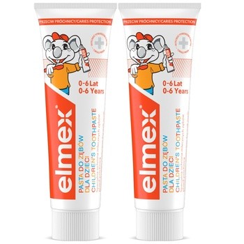 Elmex, pasta do zębów dla dzieci od 1 ząbka do 6 lat, 50 ml x 2 opakowania