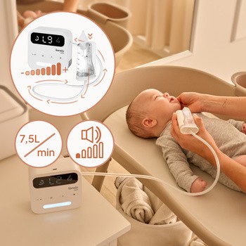 Lionelo BabyAir Flow, elektryczny aspirator do nosa z lampką, 1 szt.