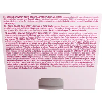 Nacomi Glow Boost Raspberry Jelly-Milk, maska do twarzy, 80 ml