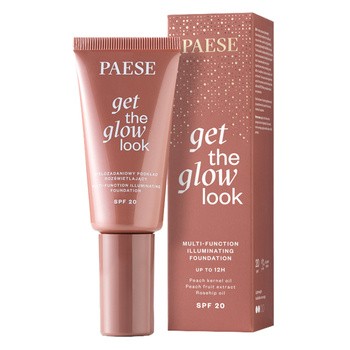 Paese Get The Glow Look, podkład rozświetlający, 2N Sand Beige, 30 ml