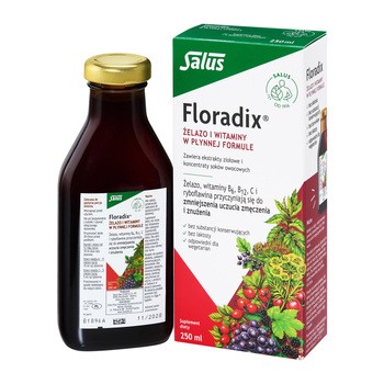 Floradix, żelazo i witaminy, płyn, 250 ml