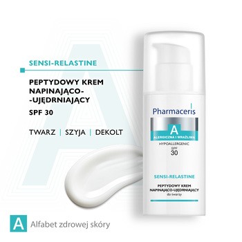 Pharmaceris A Sensi-Relastine, peptydowy krem napinająco-ujędrniający, SPF 30, 50 ml