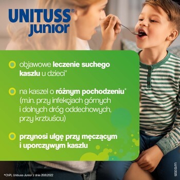 Unituss Junior, 60 mg/10 ml, syrop, 120 ml