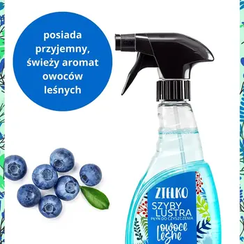 Zielko, Płyn do szyb i luster, owoce leśnie, 500 ml