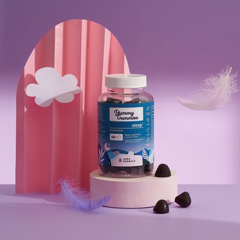 Aura Herbals, Yummy Gummies Sleep, żelki, smak jagodowy, 60 szt.