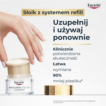 Eucerin Hyaluron Filler+Elasticity, krem na dzień SPF 30, refill, 50 ml