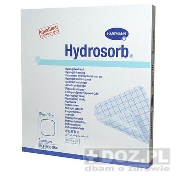 Hydrosorb, opatrunki hydrożelowe, 10 x 10 cm, 5 szt
