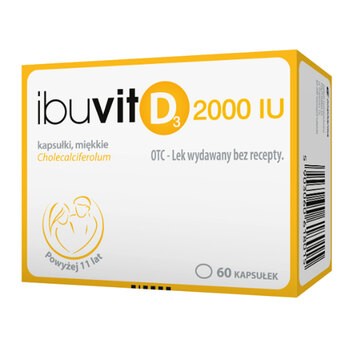 Ibuvit D3 2000 IU, 2000 IU, kapsułki miękkie, 60 szt.