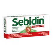 Sebidin Intensive, 5 mg + 5 mg, tabletki do ssania, 20 szt. https://azcdn.doz.pl/image/d/product/c94243f8-scale-180x180.png