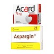 Zestaw Acard, 75 mg, tabletki dojelitowe powlekane, 60 szt. + Aspargin, 250 mg + 250 mg, tabletki, 75 szt.