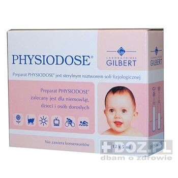 Physiodose, płyn do przemywania oczu i nosa, 5 ml x 12 szt