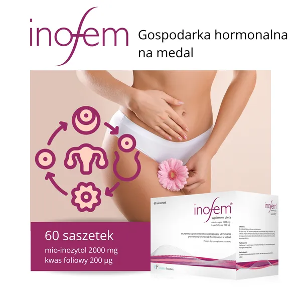 Порошок в саше Establo Inofem, мио-инозитол и фолиевая кислота, для женщин, 60 шт — фото 3
