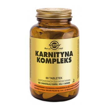 Solgar Karnityna Kompleks, tabletki, 60 szt.