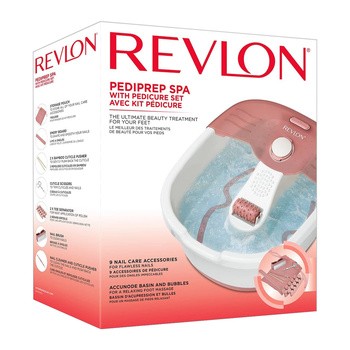 Revlon Pediprep SPA, wanienka–hydromasażer do stóp + akcesoria do pedicure, 1 szt.