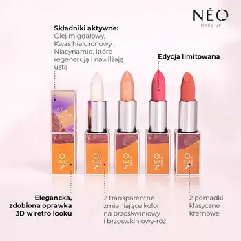 Neo Make Up, Get Your Vibe, kremowa pomadka do ust, 01 Winning Spirit, 1 szt.
