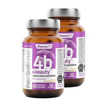 Zestaw 2 x Pharmovit 4beauty skóra włosy paznokcie, kapsułki, 60 szt.