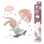Sipo, Naklejki na ścianę dla dzieci, Króliczek z parasolką, 1 szt.