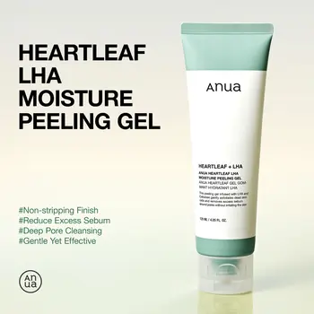 Anua Heartleaf, LHA Moisture Peeling Gel, peelingujący żel z LHA i celulozą, 120 ml